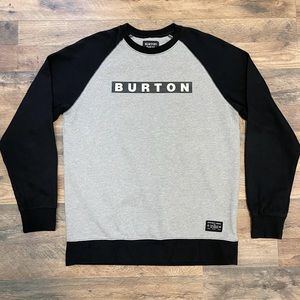 Burton Black and Gray Sweatshirt